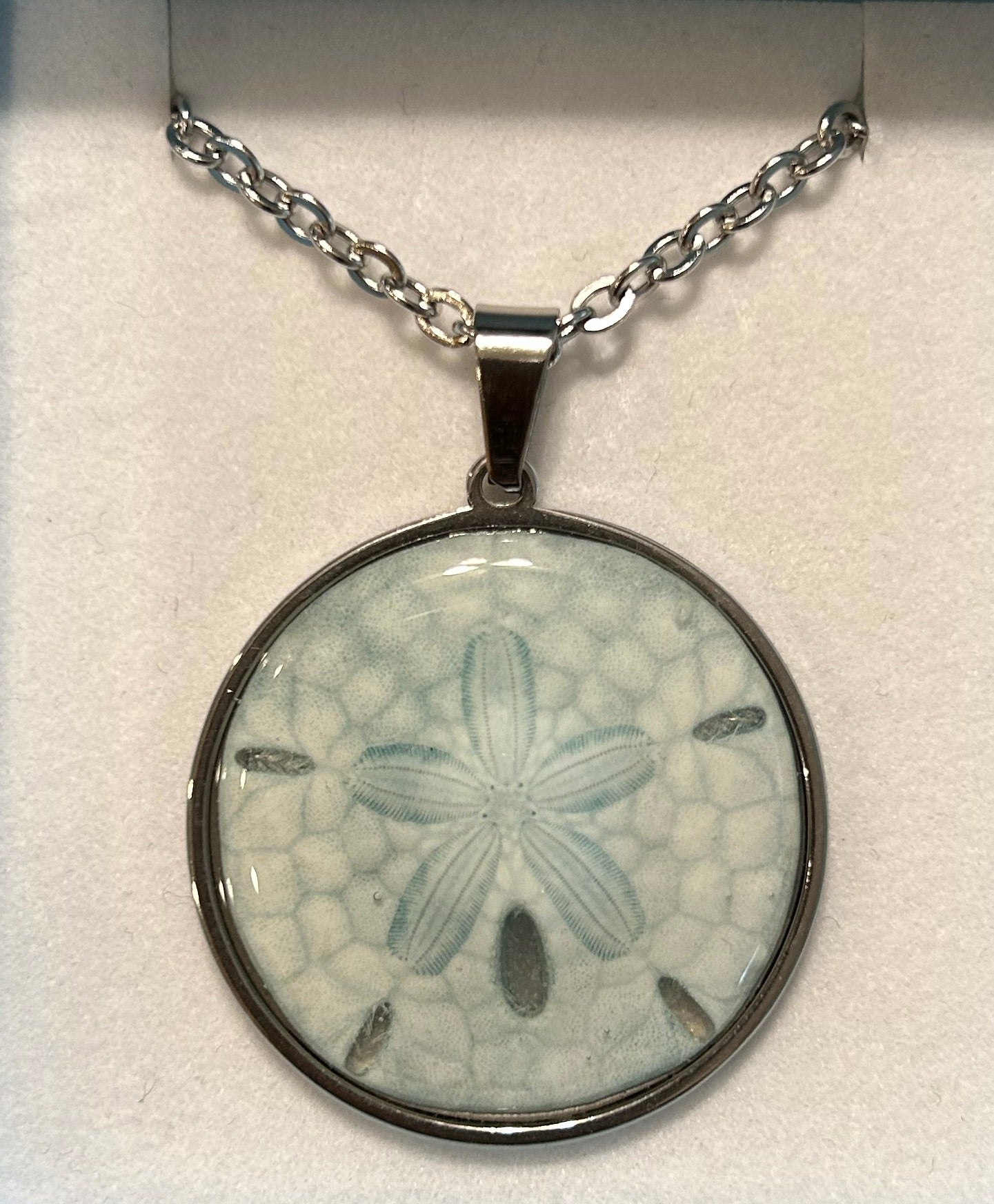 Sand Dollar Necklace 35mm SS